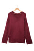 V Neck Drop Shoulder Knitted Sweater